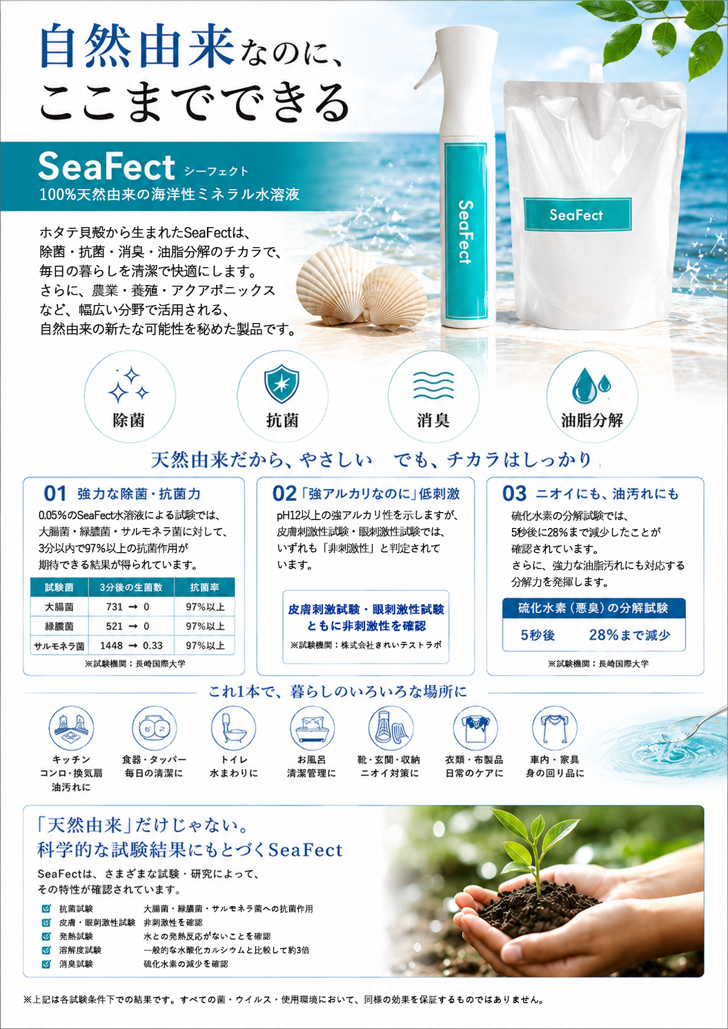 シーフェクト スプレータイプ 300ml｜100%天然由来の水溶液 sf-s300